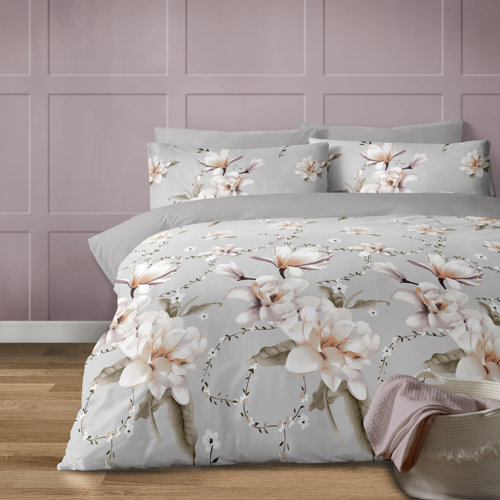 Marlow Home Co. Albulena Cotton Blend, Polyester Floral [EU ONLY] Duvet Cover Set with